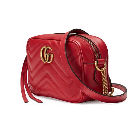 gg gucci marmont leather red|gucci marmont bag small size.